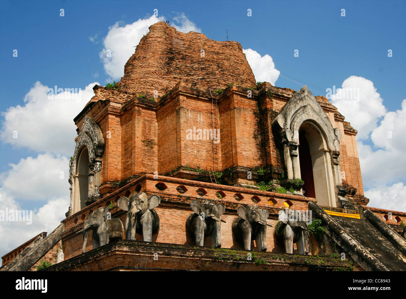 Wat Chedi Luang. Chiang Mai, Thailand. Stock Photo