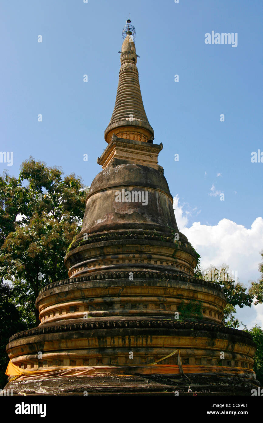 Wat Phra Umong Therada Jan chedi, Chiang Mai. Thailand. Stock Photo
