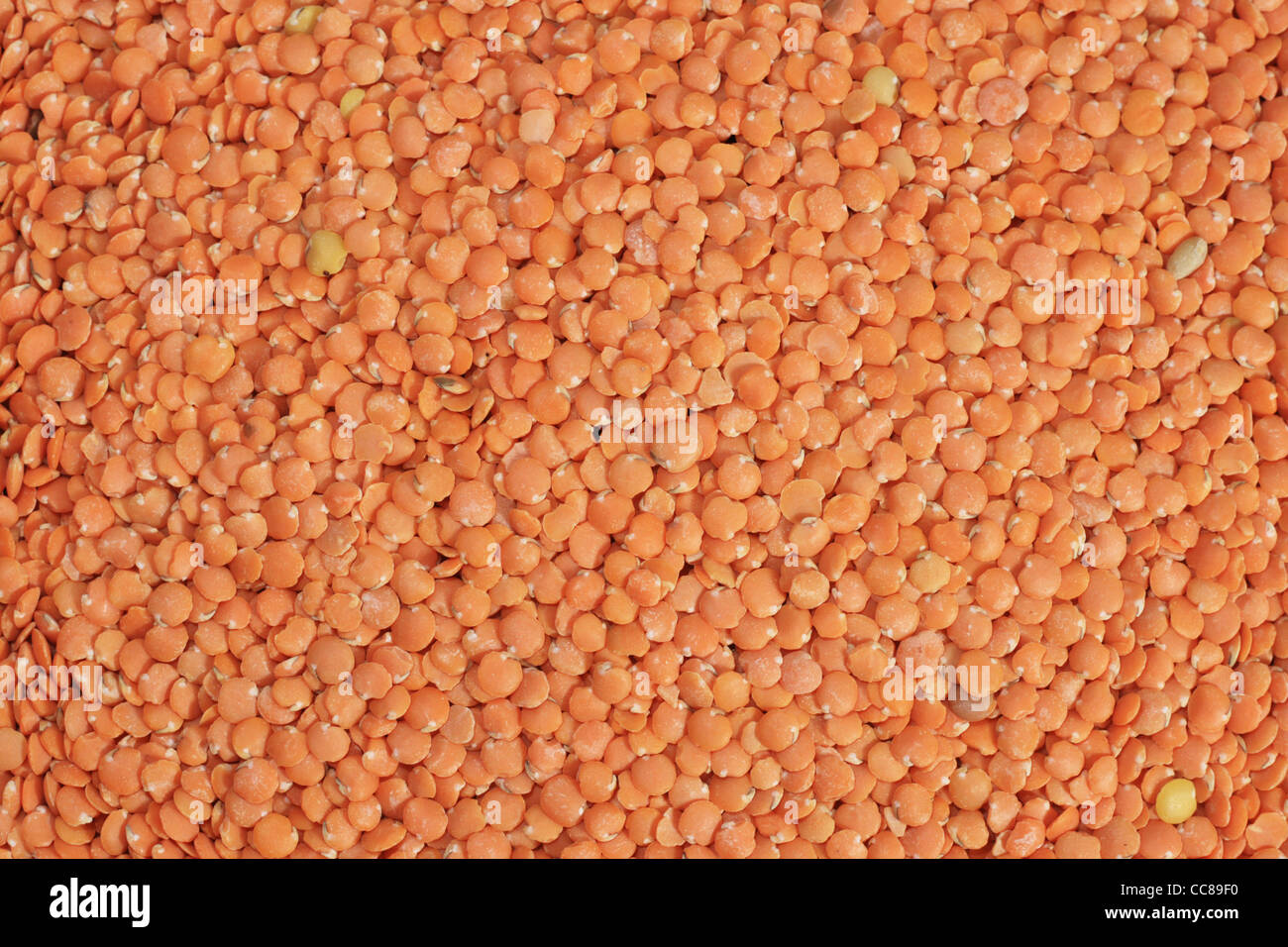background of dried red lentils or daal Stock Photo
