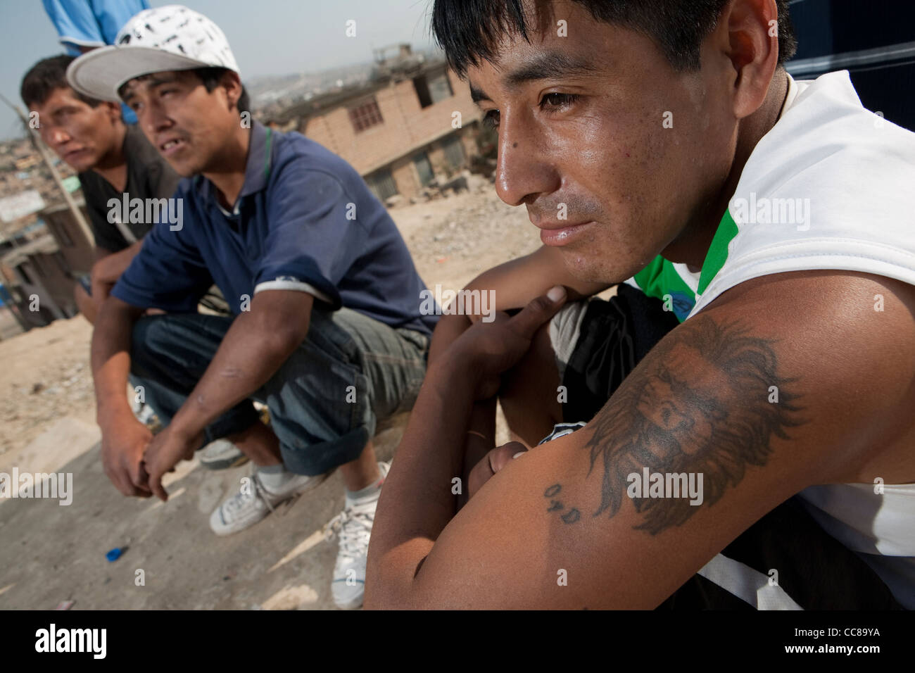 Gang members in Lima, Peru, South America. Stock Photo