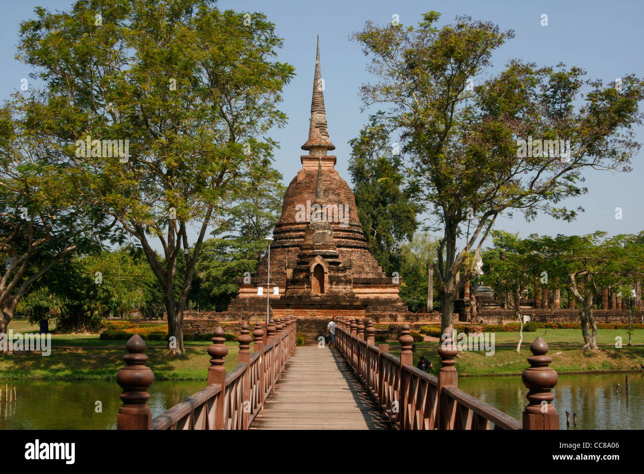 Wat Sa Si, Sukothai Historical Park, Thailand Stock Photo