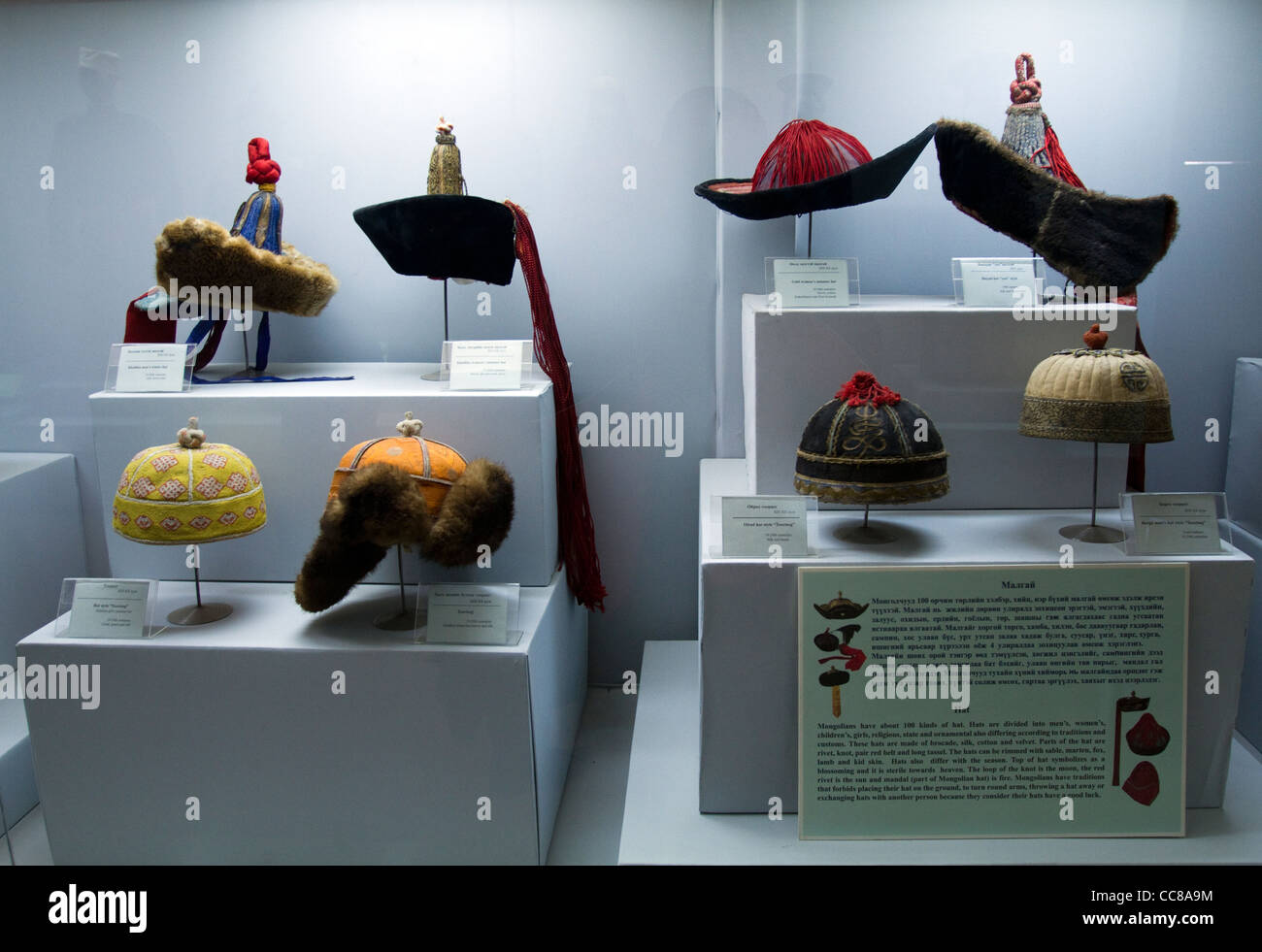 Traditional Mongolian hats National Museum of Mongolian History Stock ...