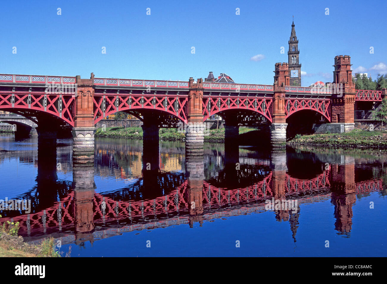 Glasgow River Clyde City Union Railway Bridge Stock Photo Alamy