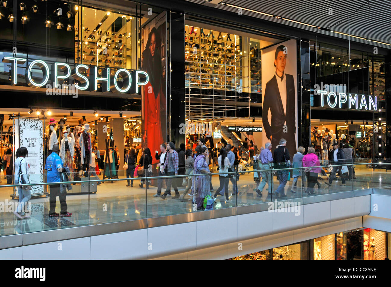 Topshop and Topman stores in the Westfield Stratford indoor shopping malls  Stock Photo - Alamy