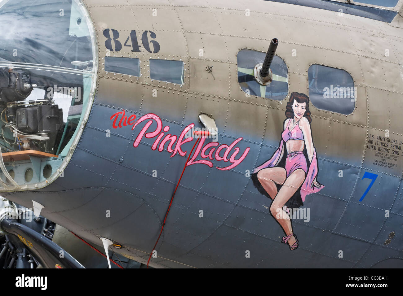 Boeing B17 Flying Fortress - Nose Art Stock Photo
