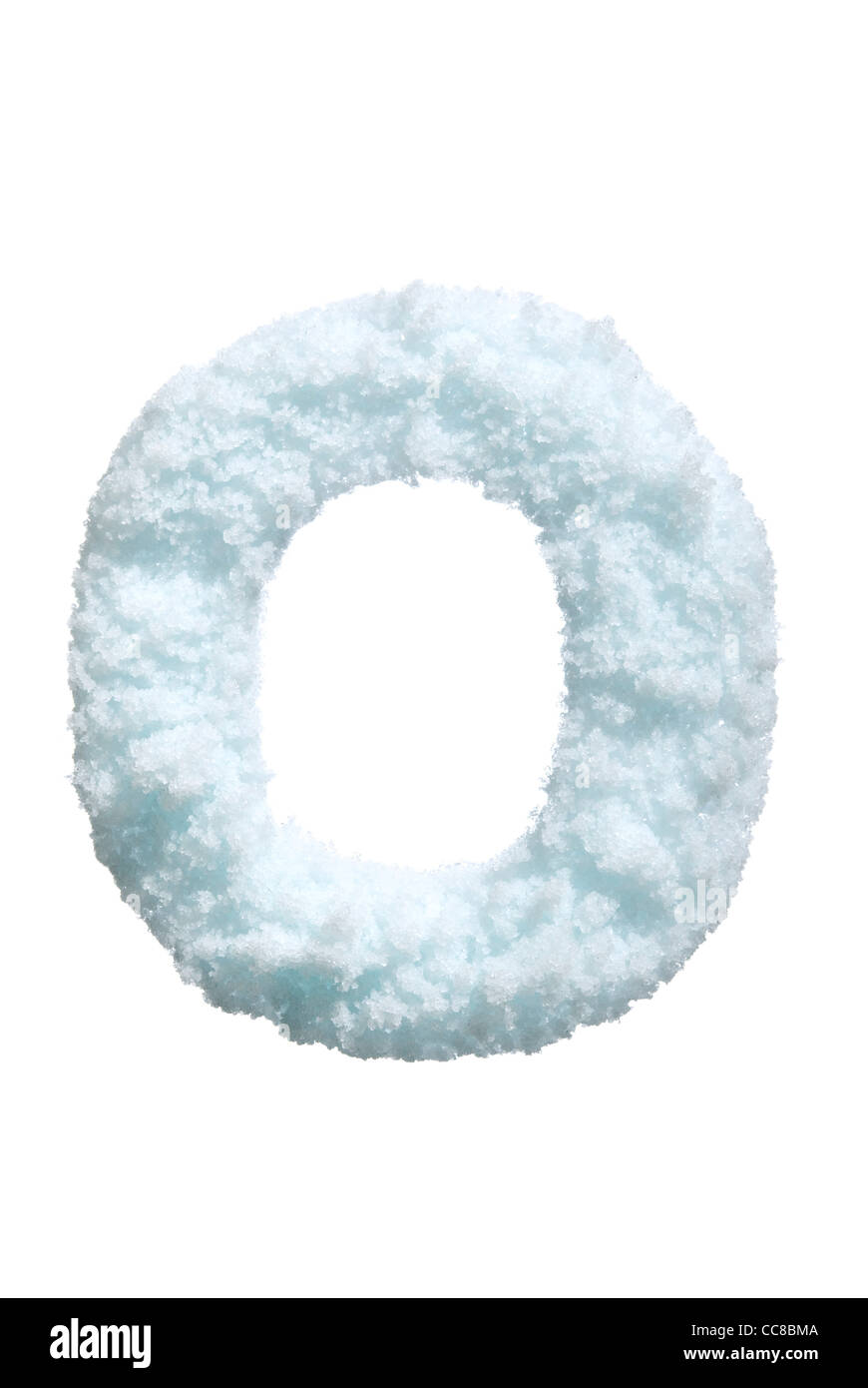 Letter from snow style alphabet. Isolated on white background. With ...