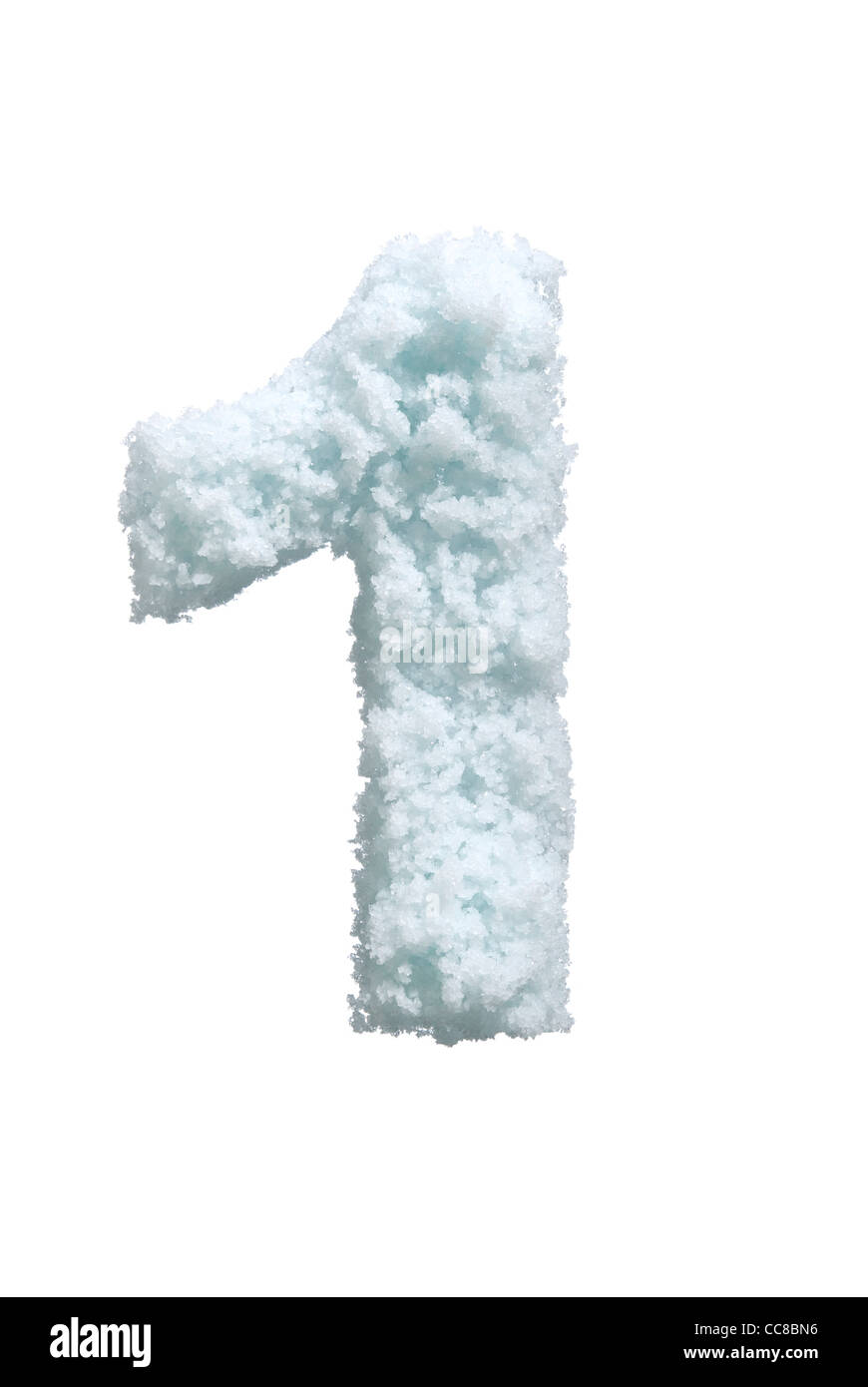 Letter from snow style alphabet. Isolated on white background. With ...