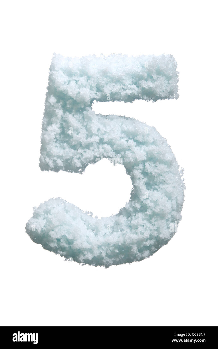 Letter from snow style alphabet. Isolated on white background. With ...