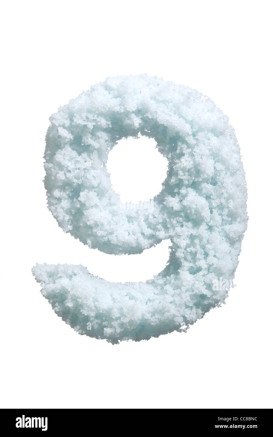 Letter from snow style alphabet. Isolated on white background. With ...