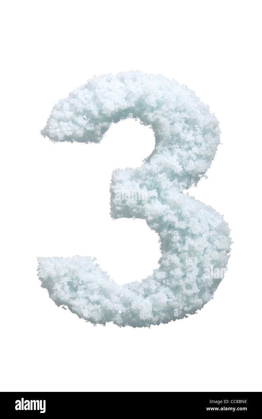 Letter from snow style alphabet. Isolated on white background. With ...