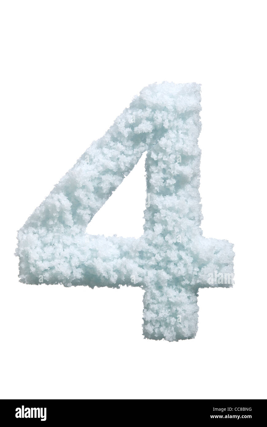 Letter from snow style alphabet. Isolated on white background. With ...
