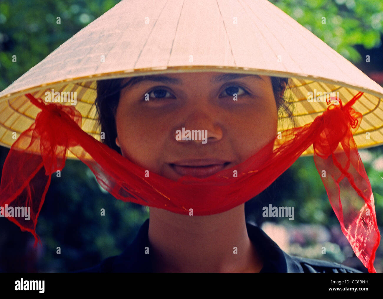 Portrait pretty Vietnamese girl Mekong Delta Vietnam Stock Photo