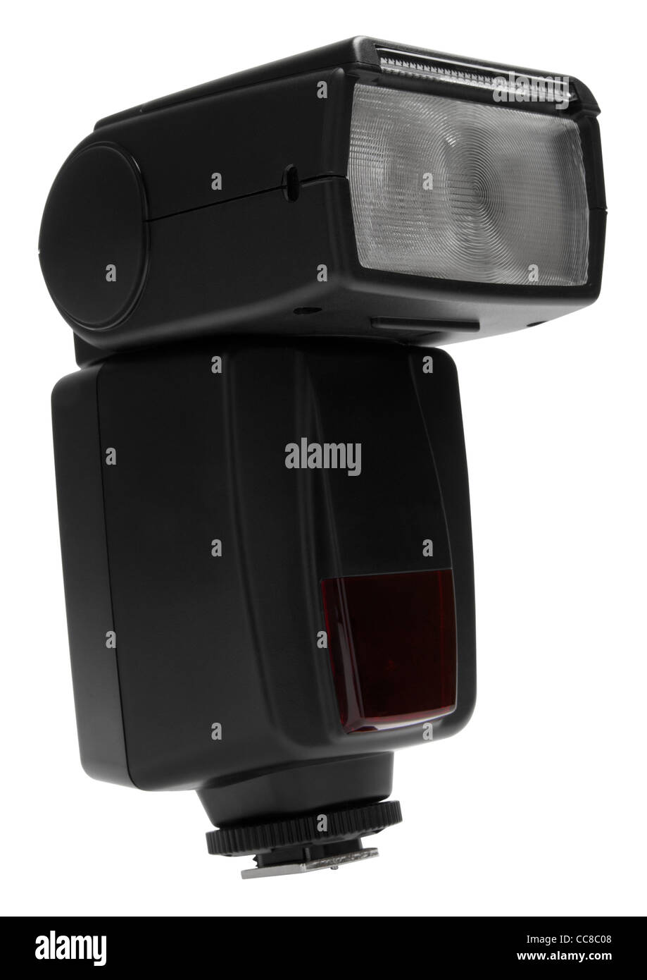 Camera flash speedlite strobe on white background Stock Photo Alamy