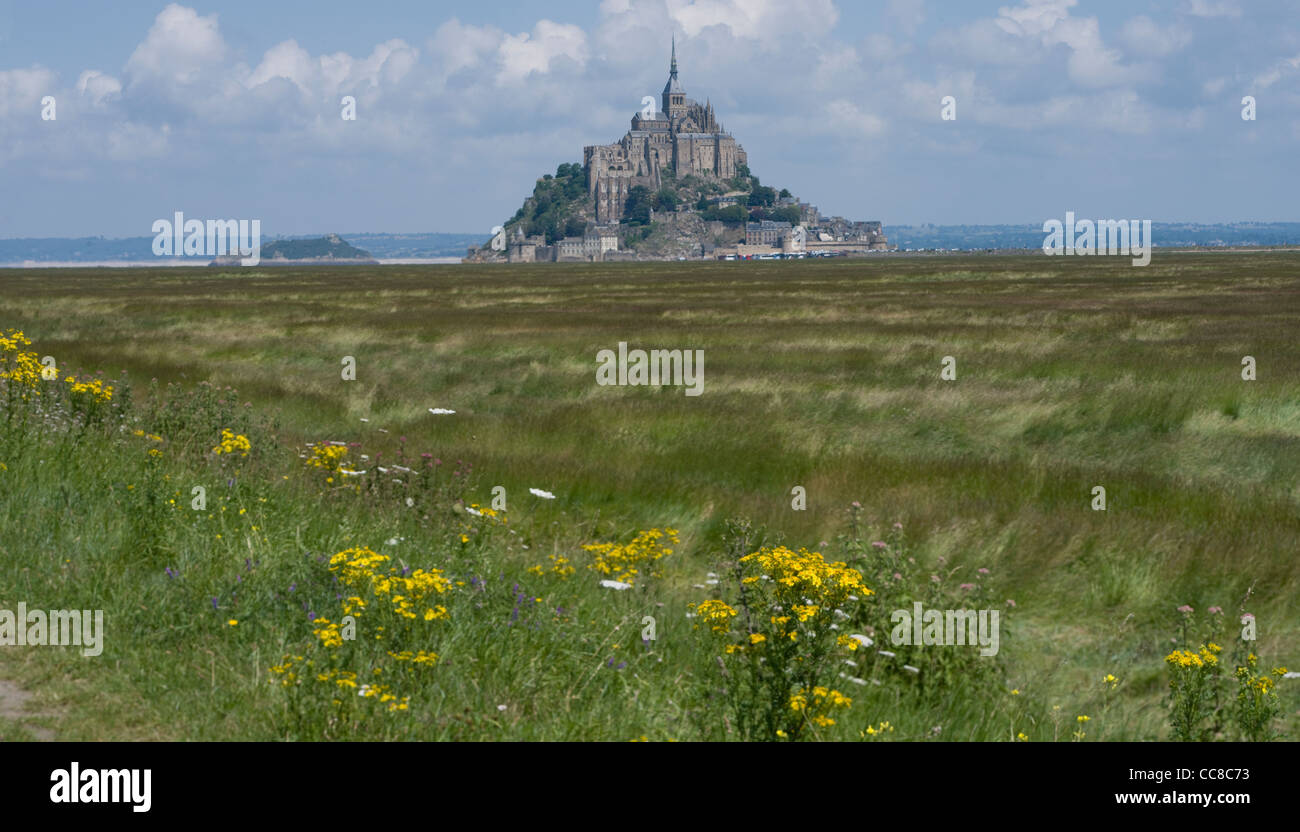 le Mont St Michel in the Manche (50) departement of France Stock Photo