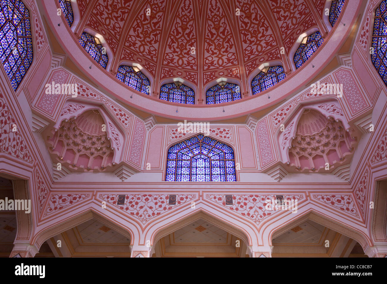 Putra Mosque, Masjid Putra, Putrajaya, Malaysia Stock Photo