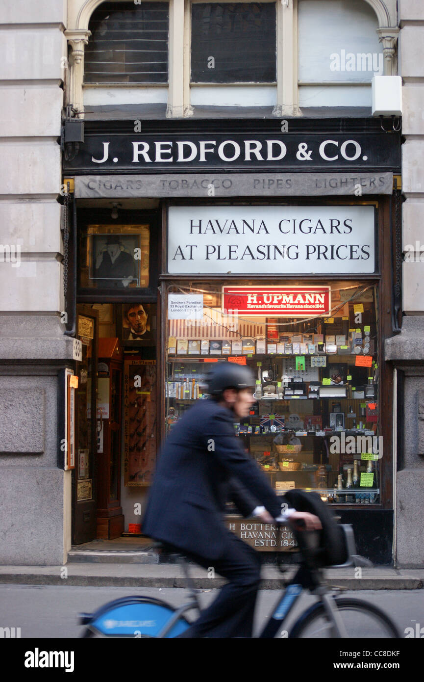 J. Redford & Co. cigar shop, 33 Royal Exchange, City of London, England
