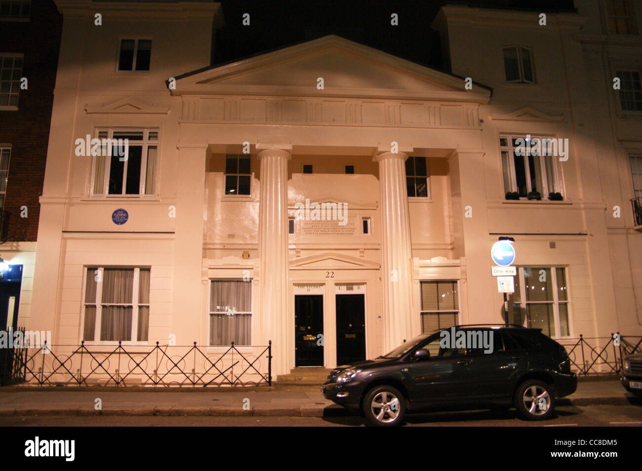 22b Ebury Street, former Baptist chapel and home of Ian Fleming, creator of James Bond, Belgravia, Westminster, London, England Stock Photo