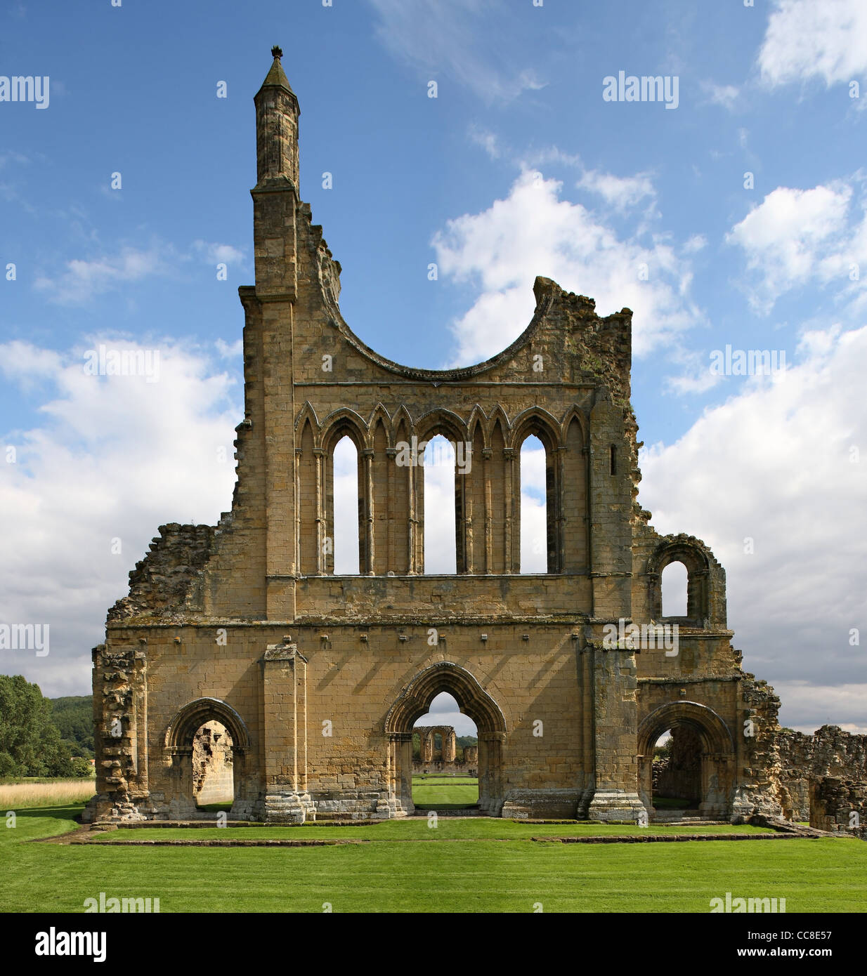 Byland Abbey, Coxwold, Yorkshire North Riding Stock Photo