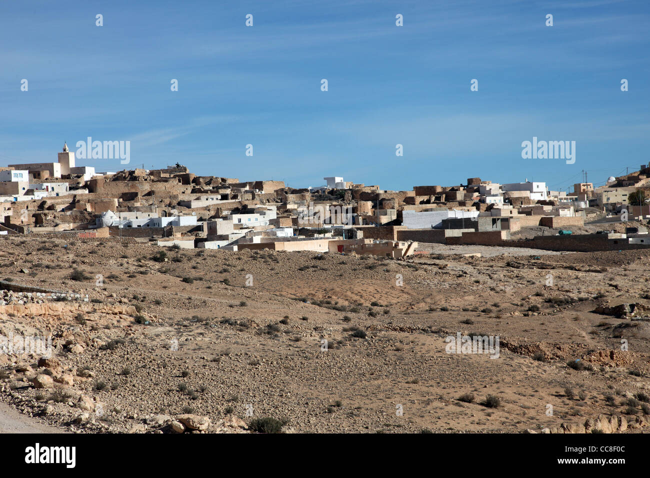 Arab village of Matmata in Southern Tunisia in Africa Stock Photo