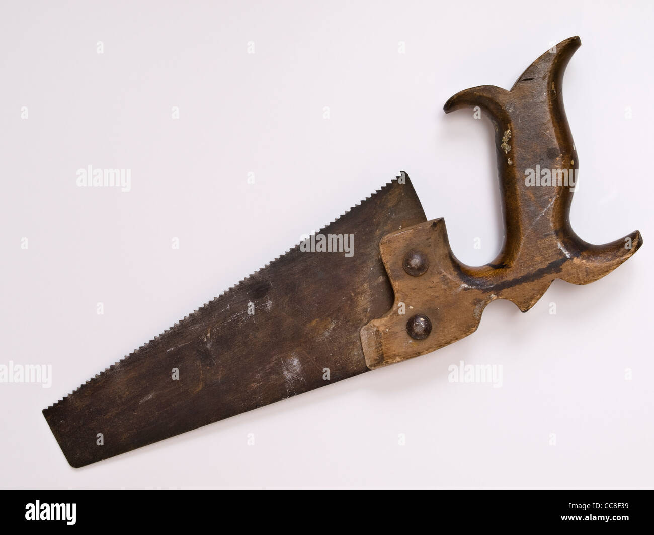 Detail photo of a old saw Stock Photo