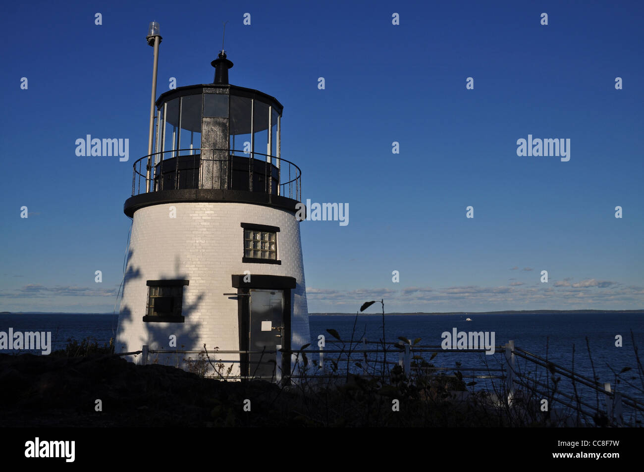 Owls Head Lighthouse, Thomaston, Maine, New England, USA Stock Photo