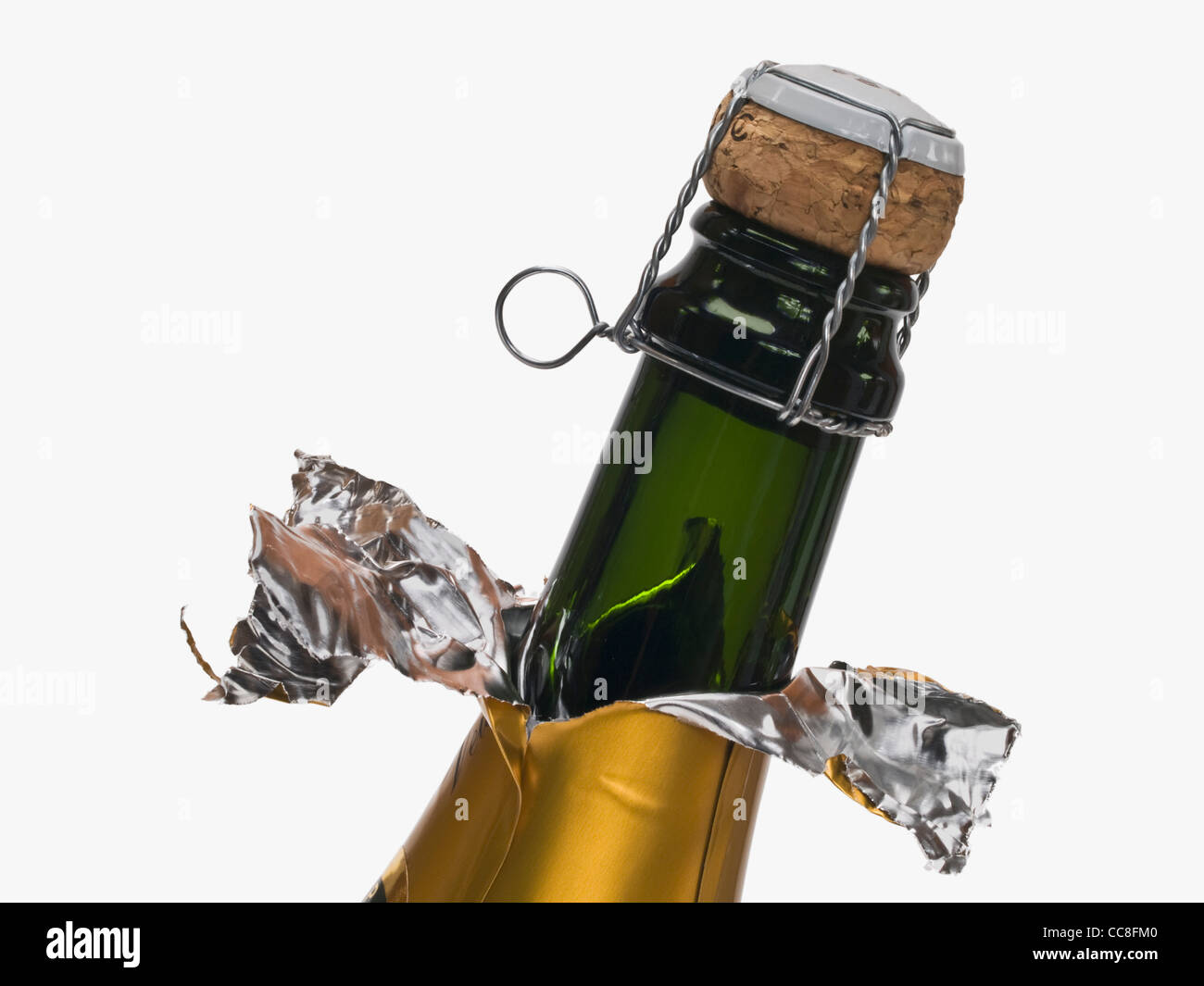 Detailansicht einer Flasche Champagner | Detail photo of a bottle of champagne Stock Photo