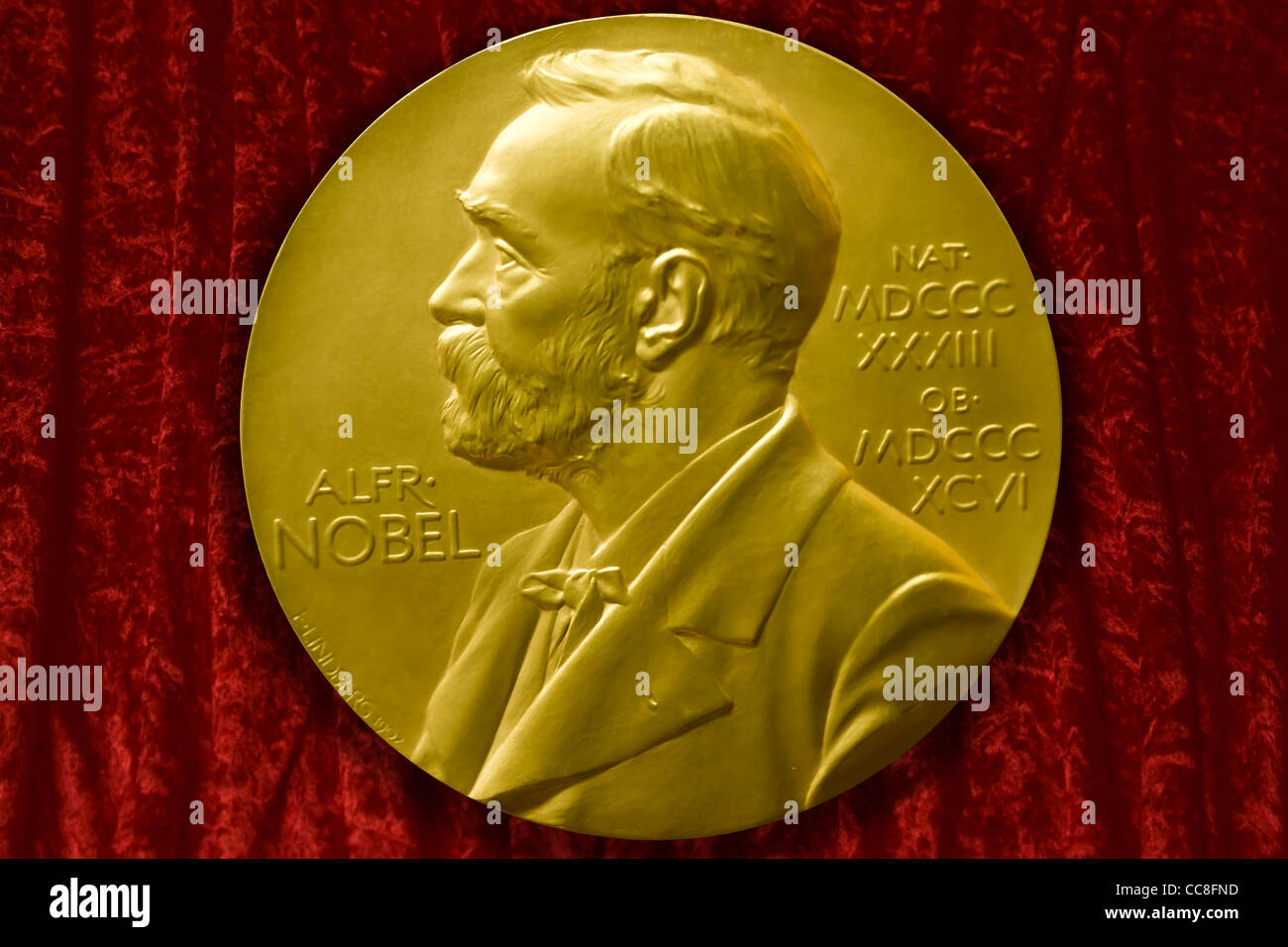 Johannes V. Jensens Nobel Prize winner medal from 1944 Stock Photo