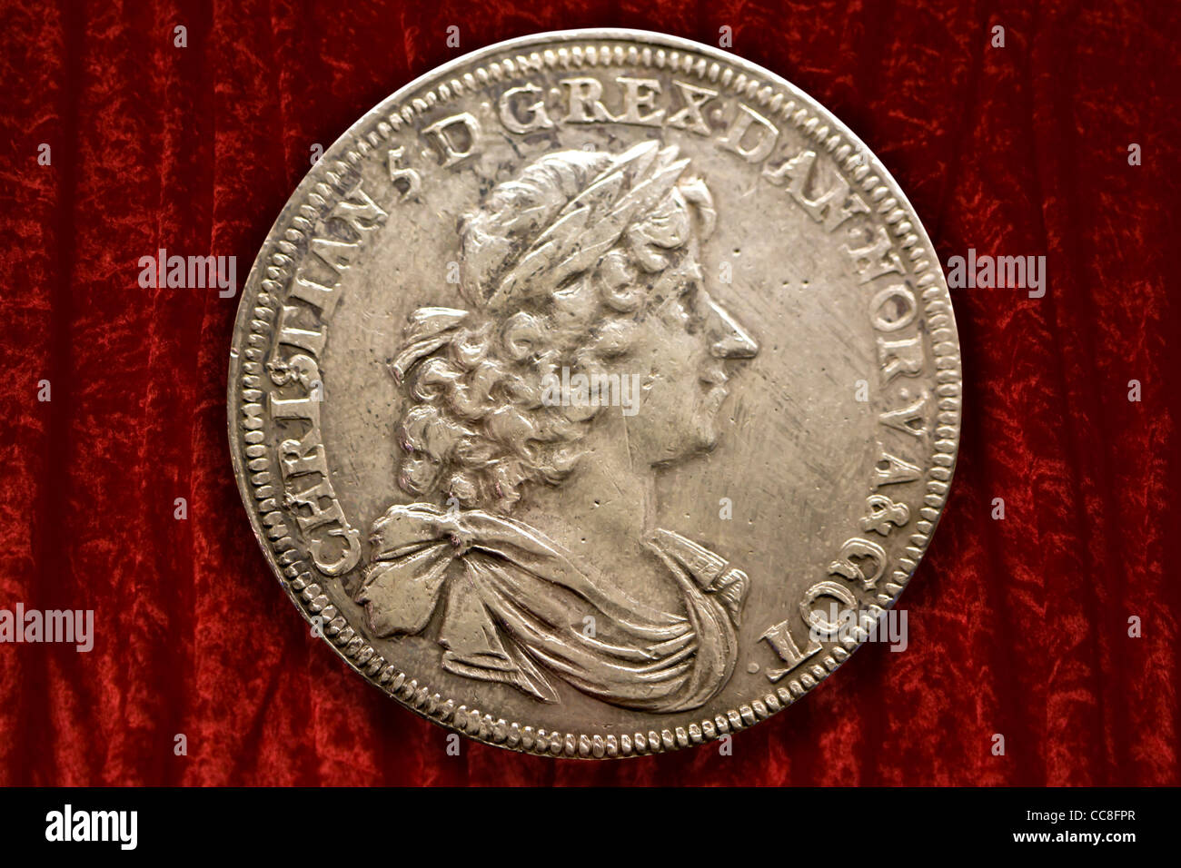 Old Danish daler coin Stock Photo