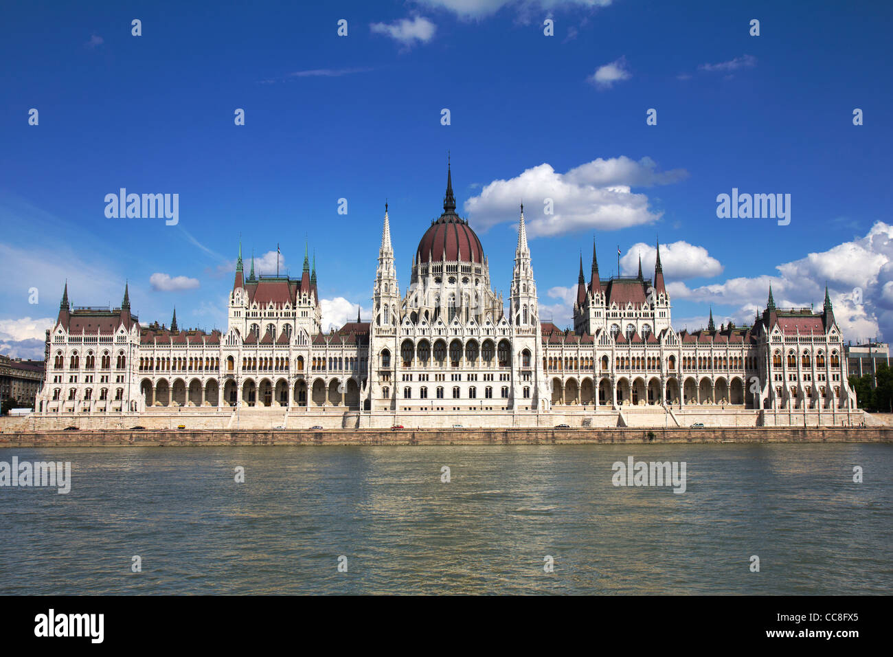 The Hungarian Parliament Building (Hungarian: Országház, which translates to House of the Country) Stock Photo
