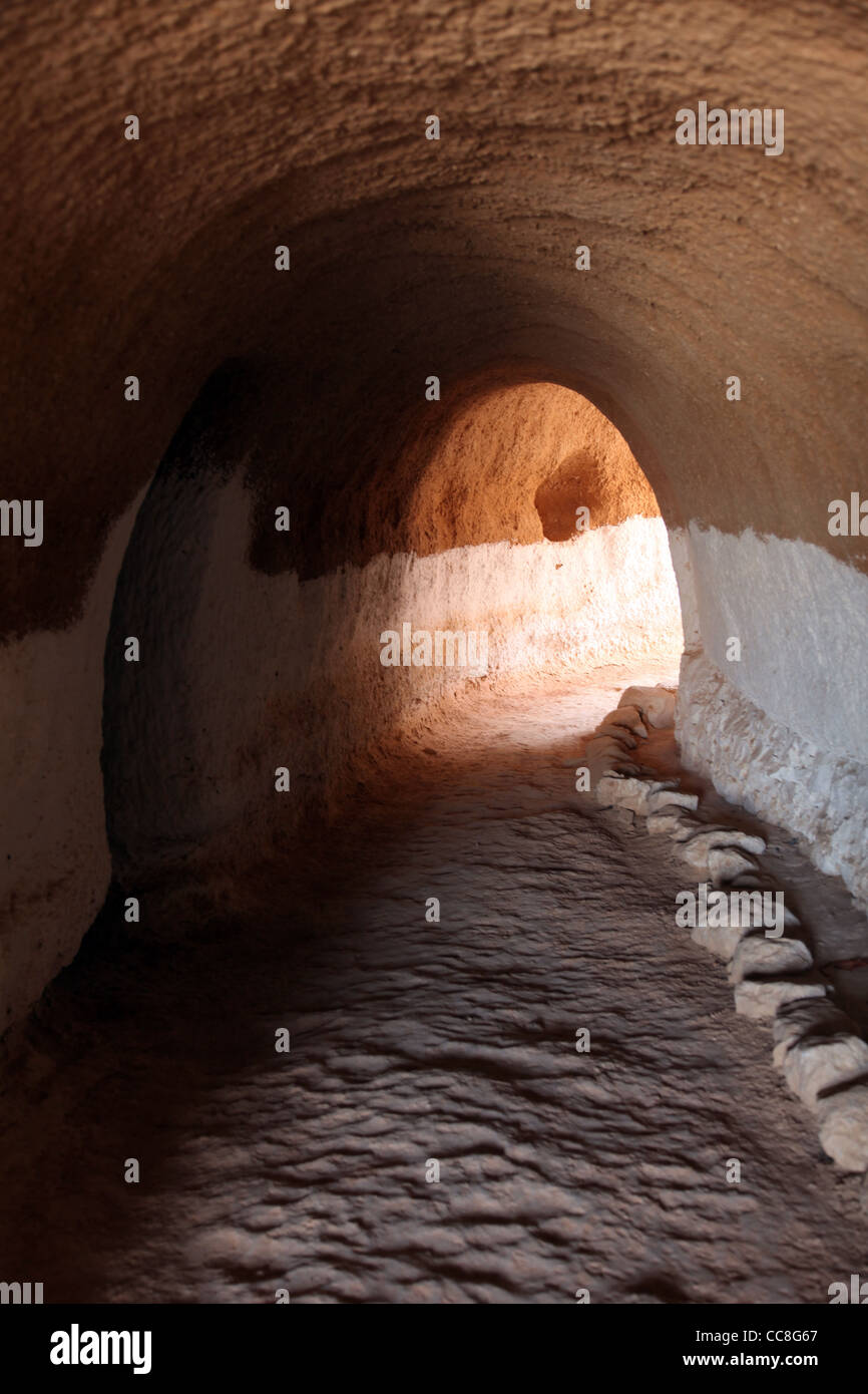 Residential caves of troglodyte in Matmata, Tunisia, Africa Stock Photo