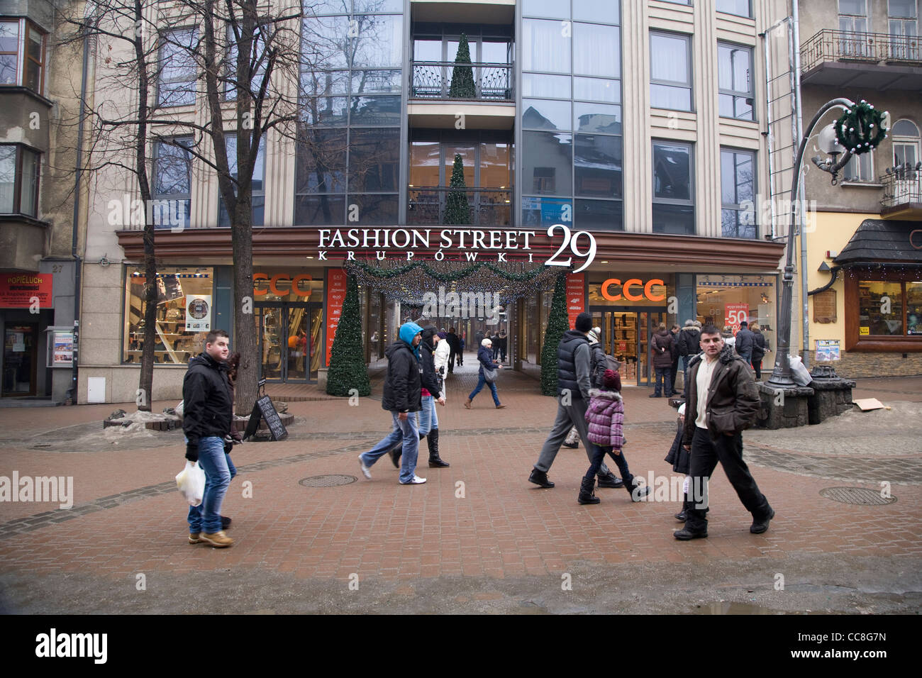 Krupowki, Shopping Street, Zakopane,Poland Stock Photo