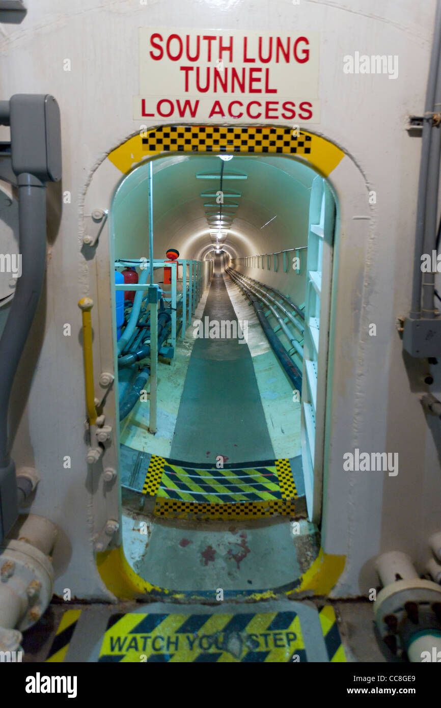 Tunnel leading to South Lung compartment of Biosphere 2 in Arizona Stock Photo