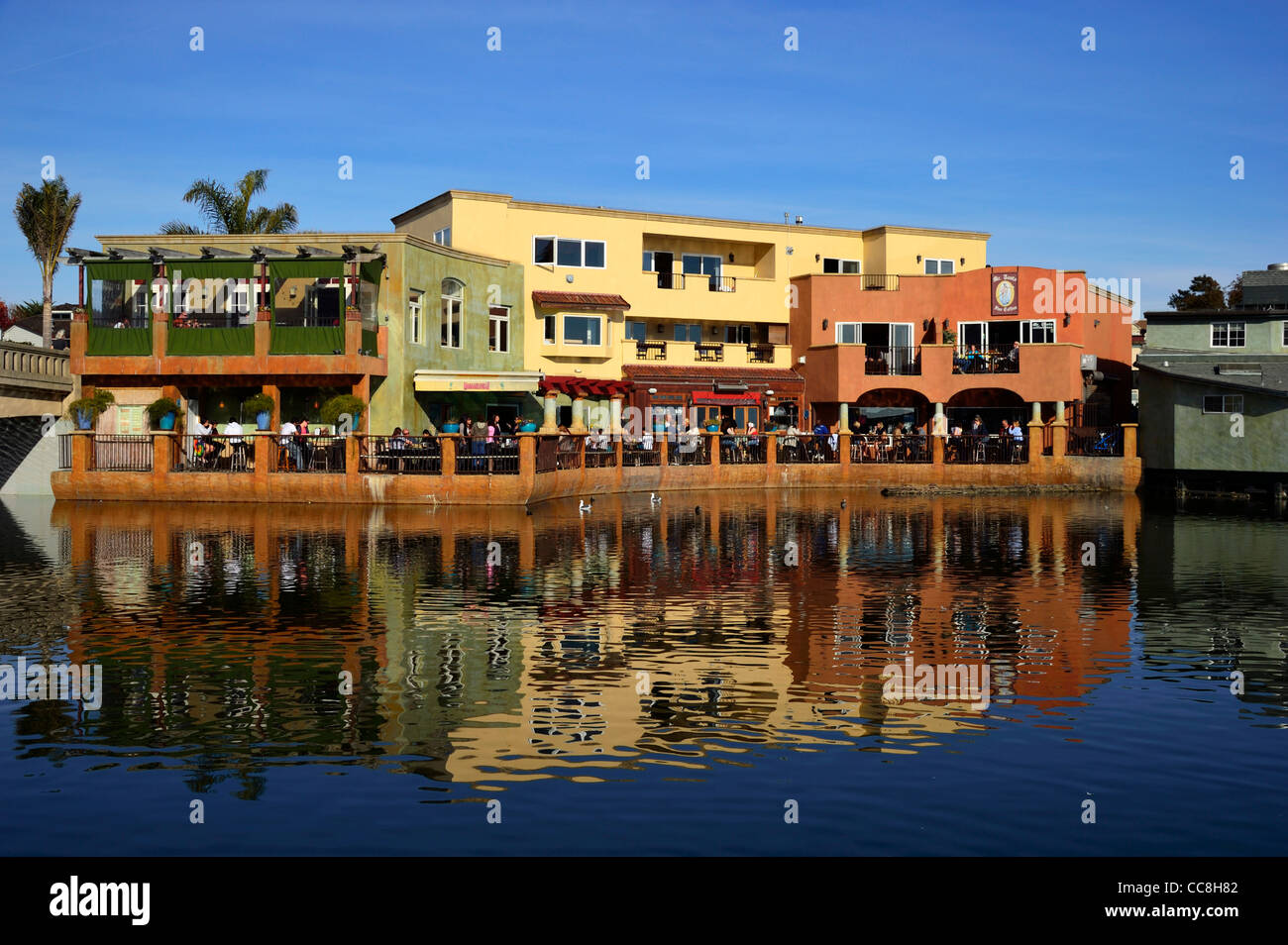 Capitola's coffee shops and restaurants, California CA Stock