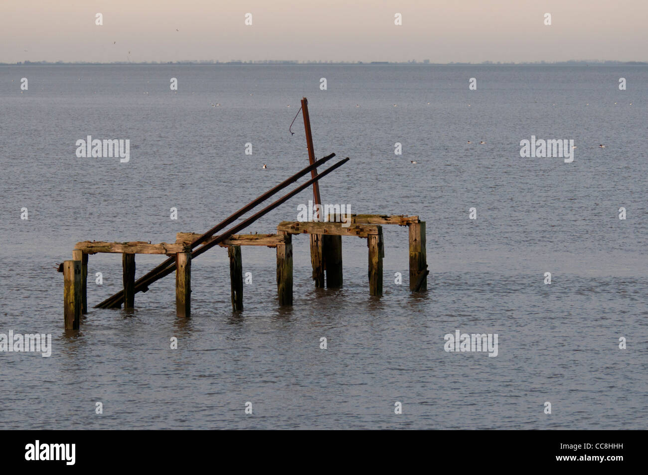 Old Jetty, Norfolk Stock Photo Alamy