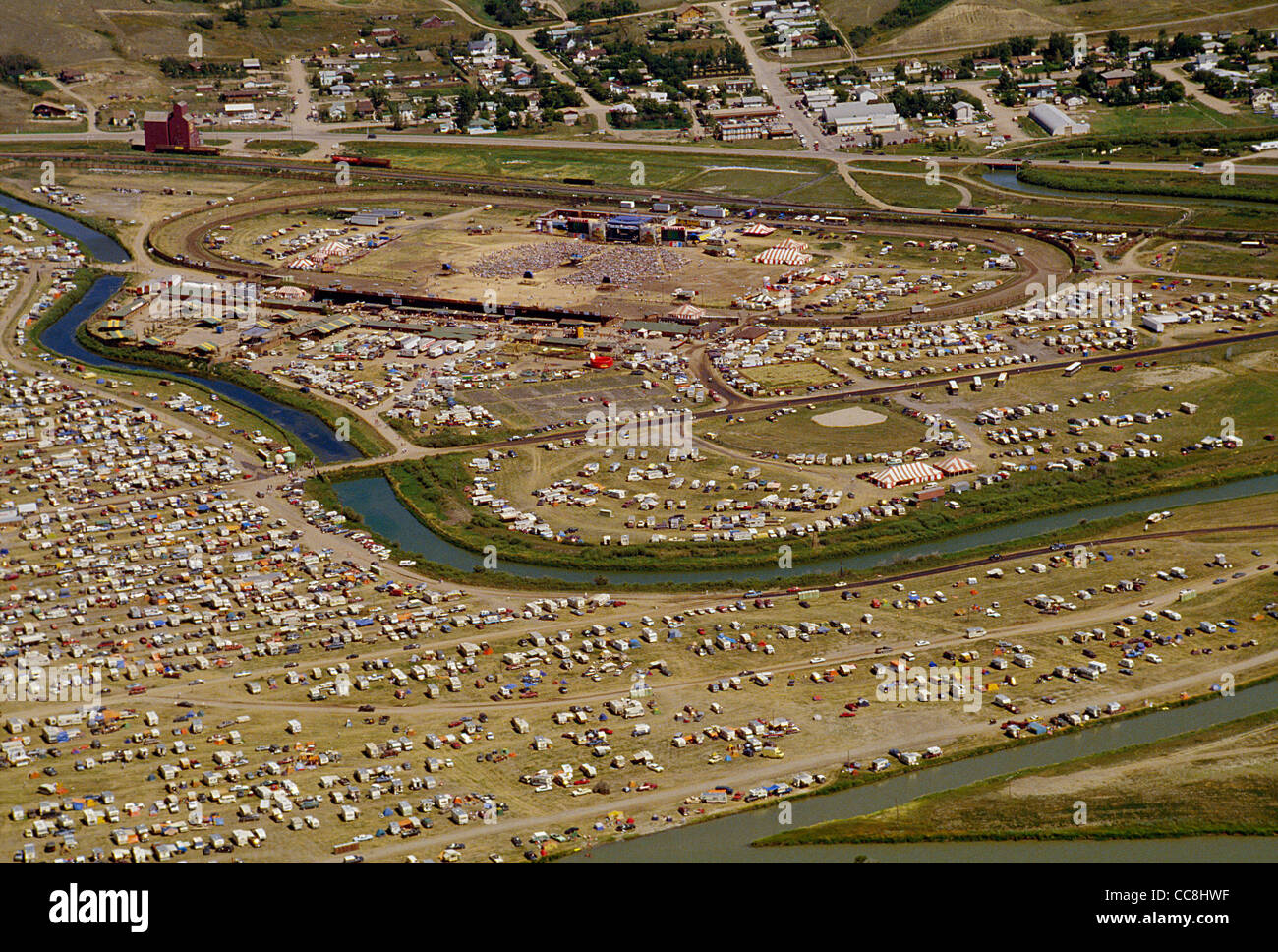 Aerial View of the Craven Country Music Festival and Jamboree in Craven
