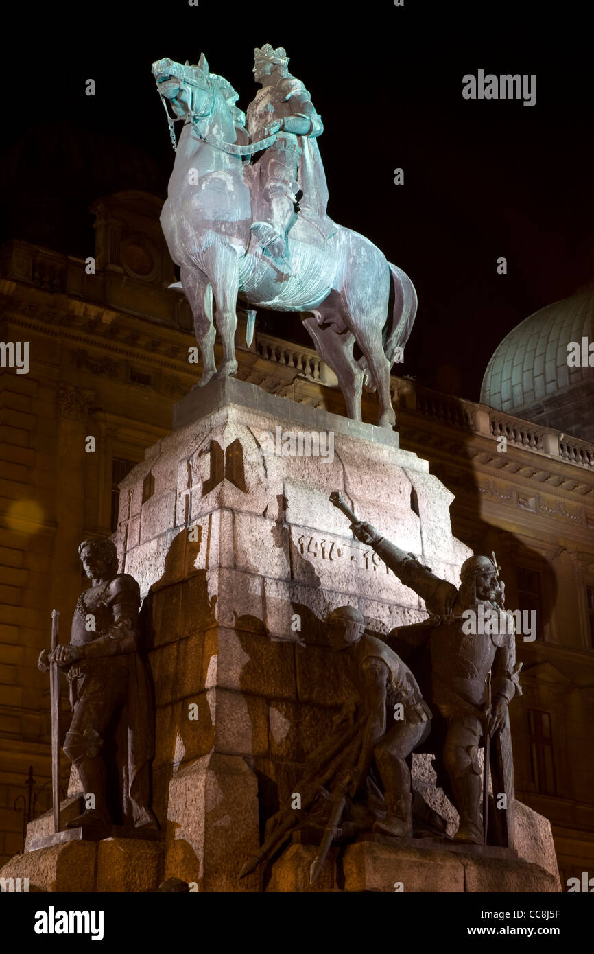 Grunwald  Monument, Matejki Square, Cracow, Poland Stock Photo