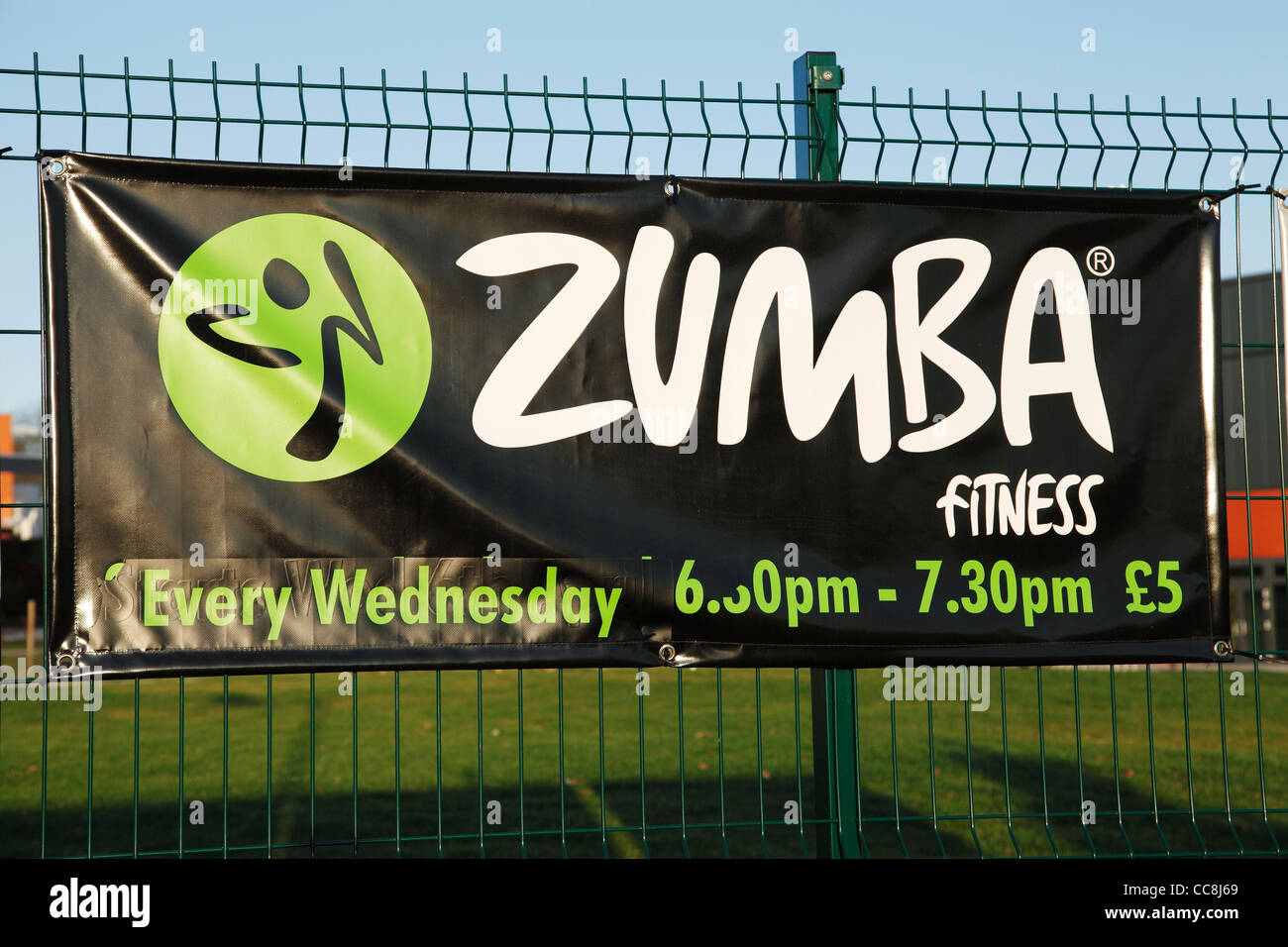 A Zumba Fitness Sign At A Leisure Centre In The U K Stock Photo