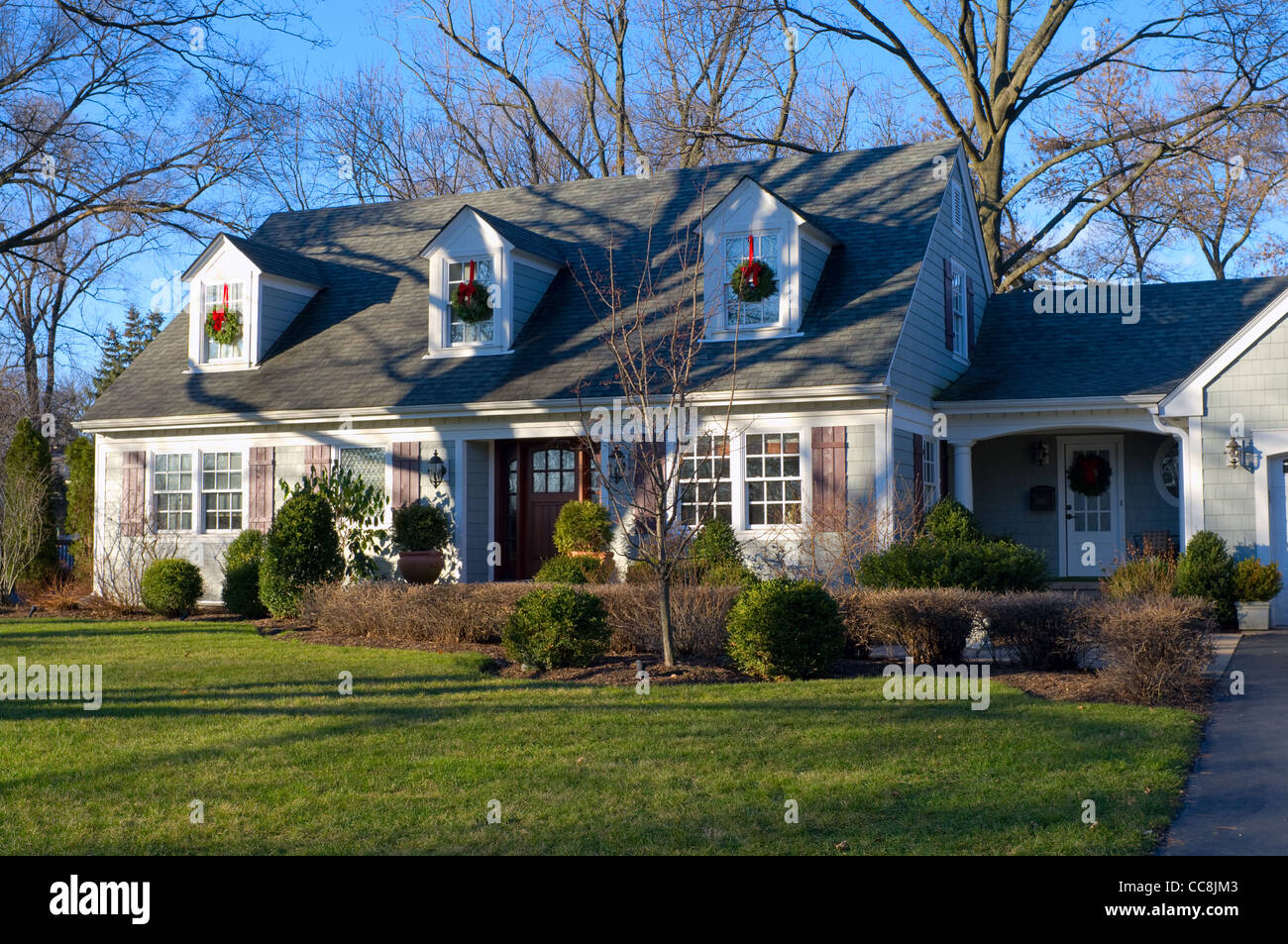 private residence in burr ridge illinois, a suburb of chicago Stock