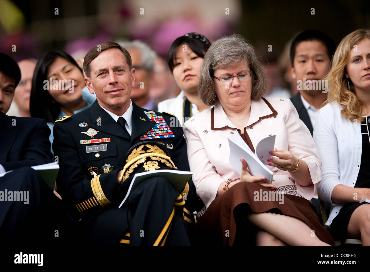 Central Intelligence Agency Director and former US Army General David H Petraeus at the 2009 MIT Commencement Ceremony Stock Photo