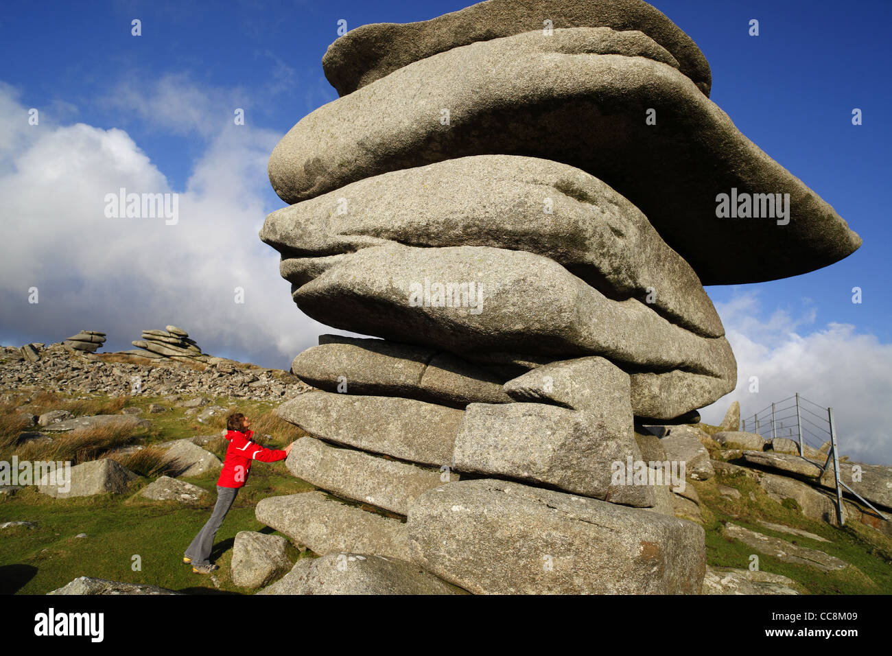 The Cheesewring near Minions on Bodmin Moor in Cornwall, UK. Stock Photo