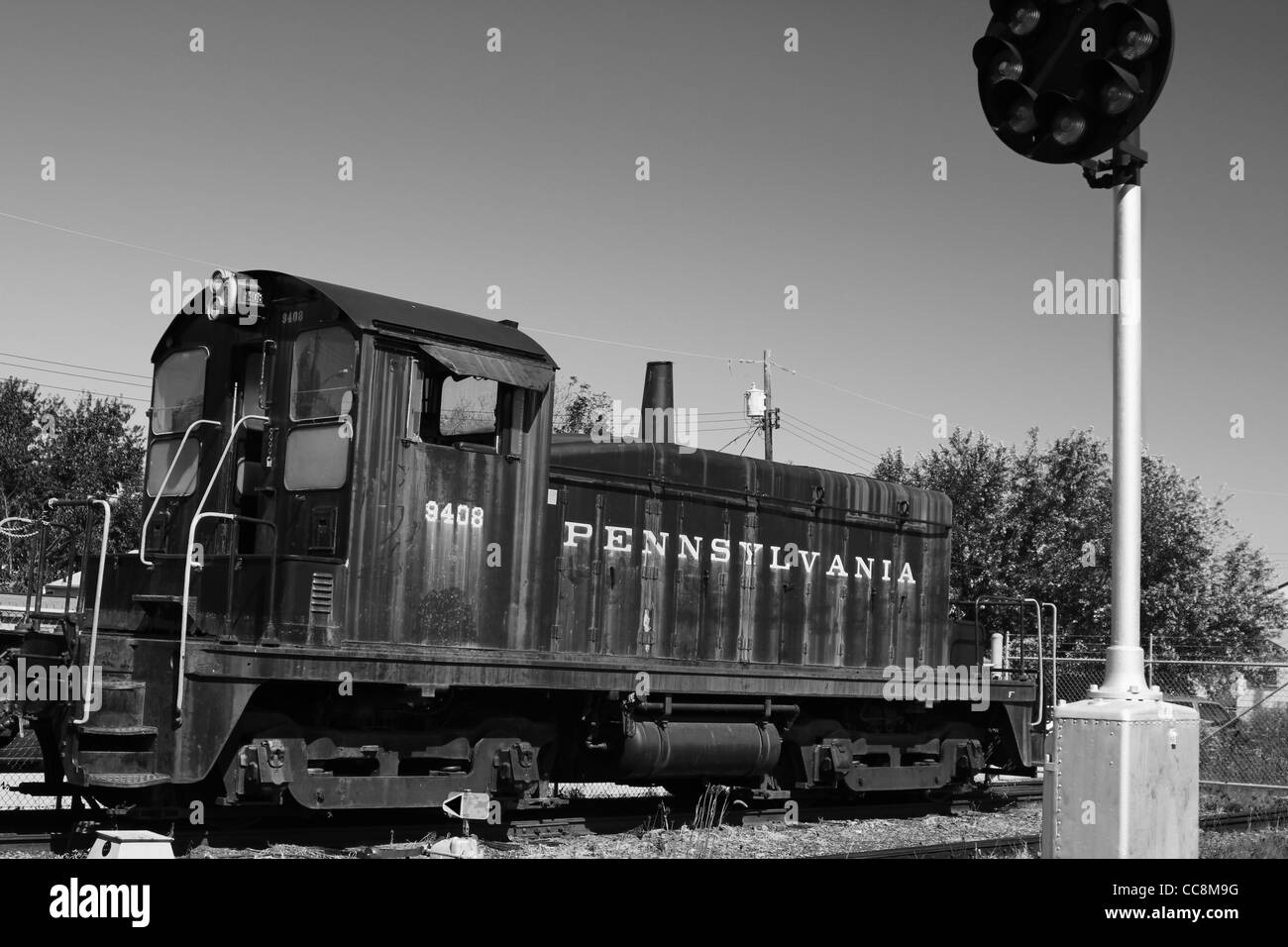 Pennsylvania Railroad 9408 locomotive. Stock Photo