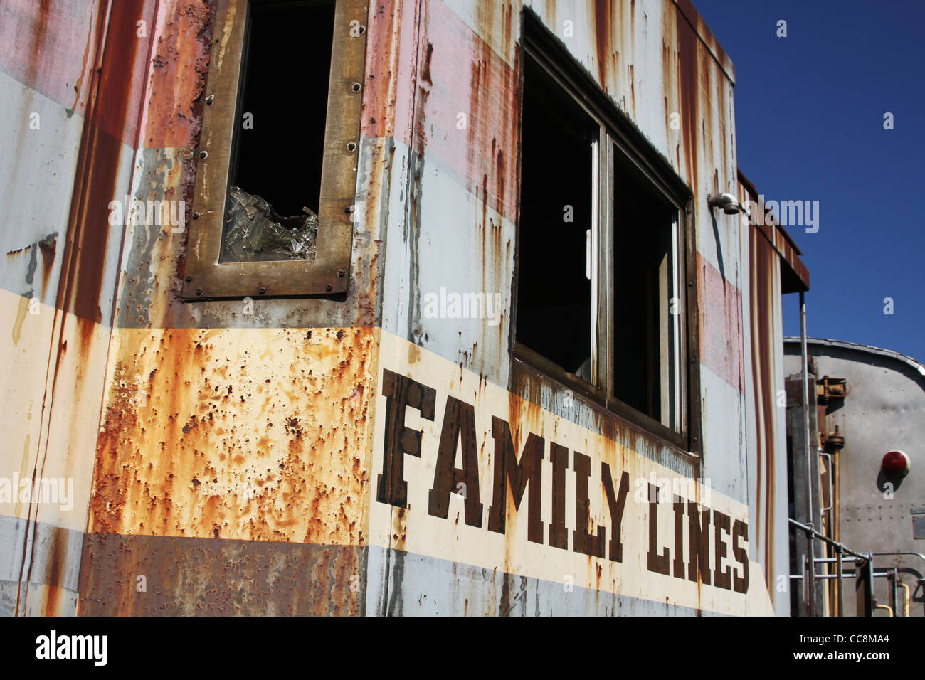 Caboose from the Family Lines System railroad. Stock Photo