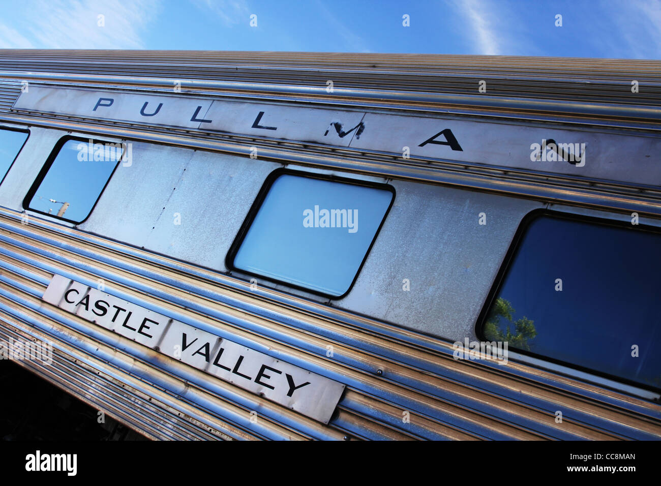 Pullman rail car named Castle Valley. The Railway Museum of Greater Cincinnati, Covington, Kentucky, USA. Stock Photo