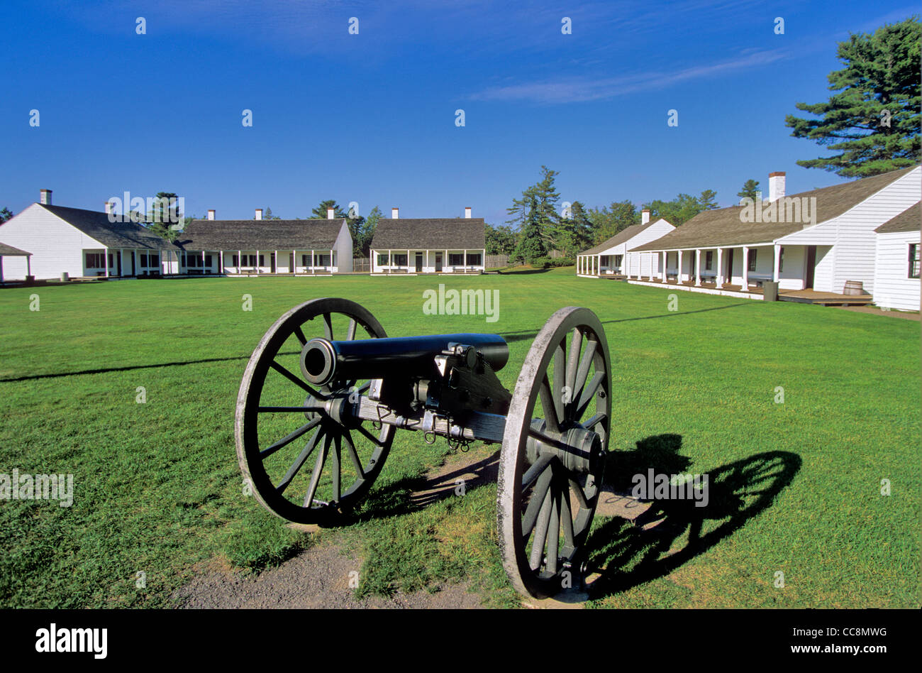 Fort Wilkins State Park, a historic US Army Post at Copper Harbor, Keweenaw Peninsula, Michigan, AGPix 0640 Stock Photo