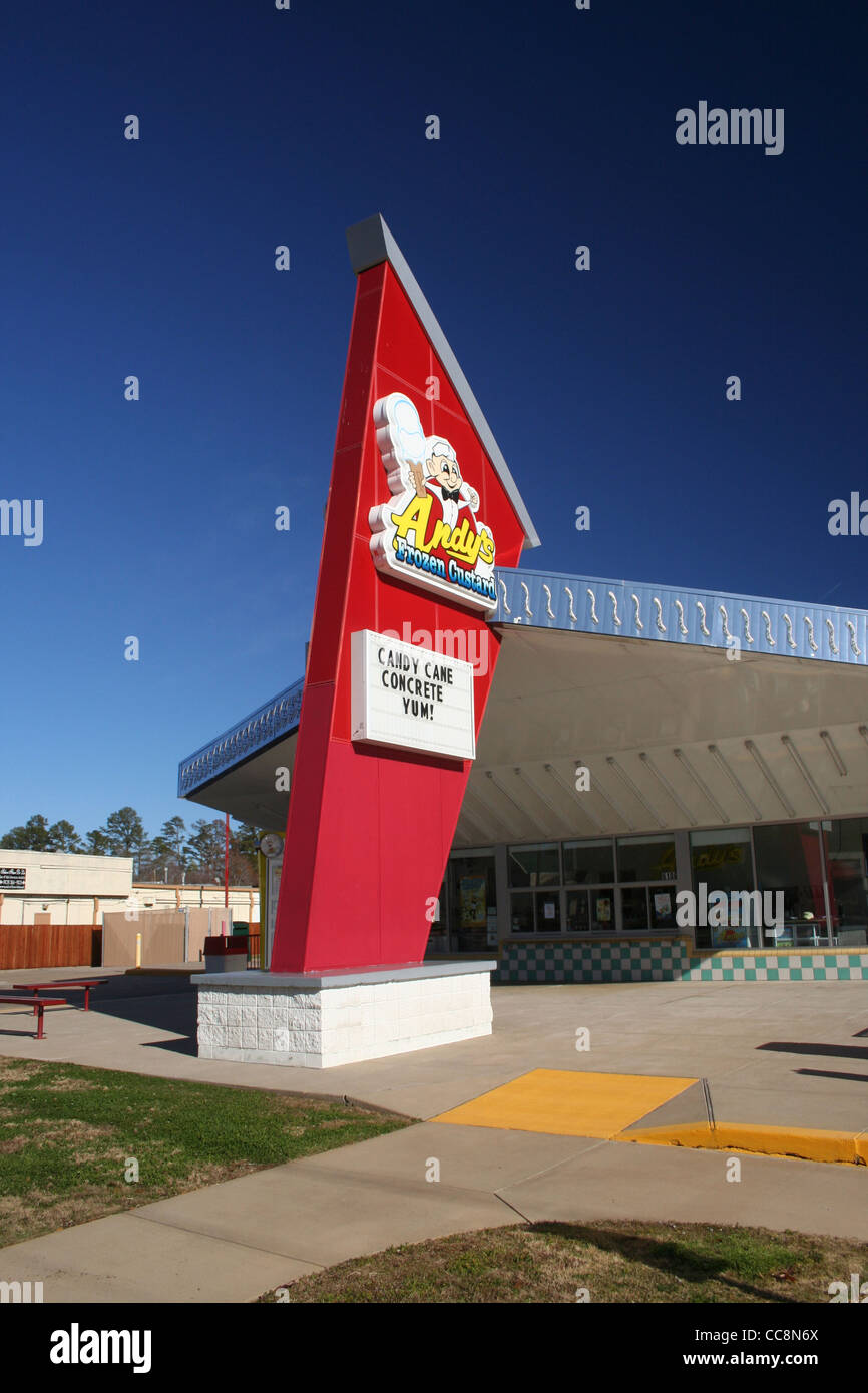 Andy's Frozen Custard Tyler, TX January 2012 Stock Photo Alamy