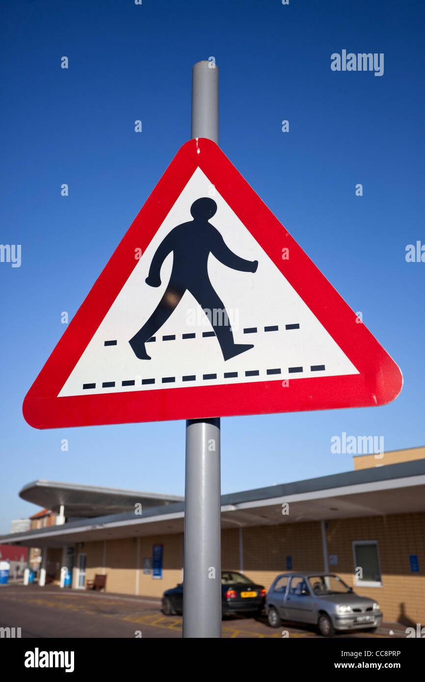 Pedestrian crossing sign, England, UK Stock Photo