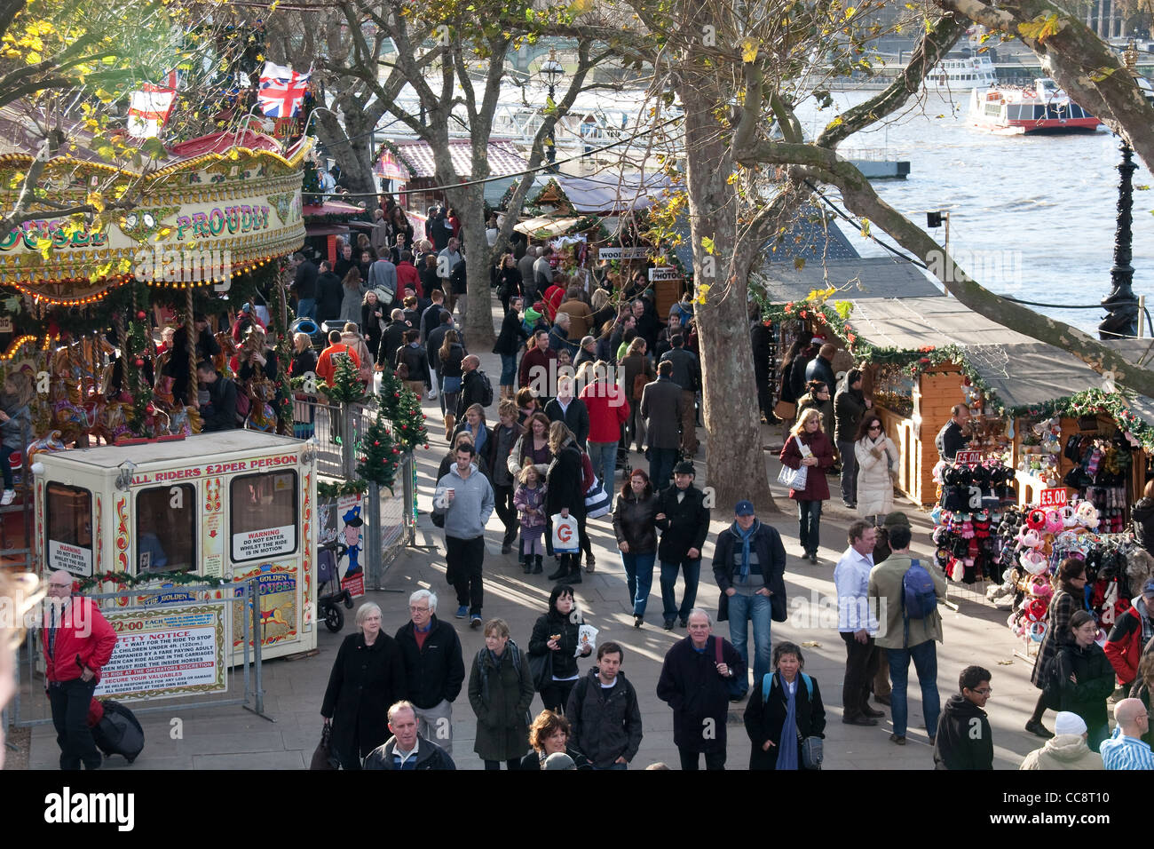 German Christmas Market South Bank London Stock Photo Alamy