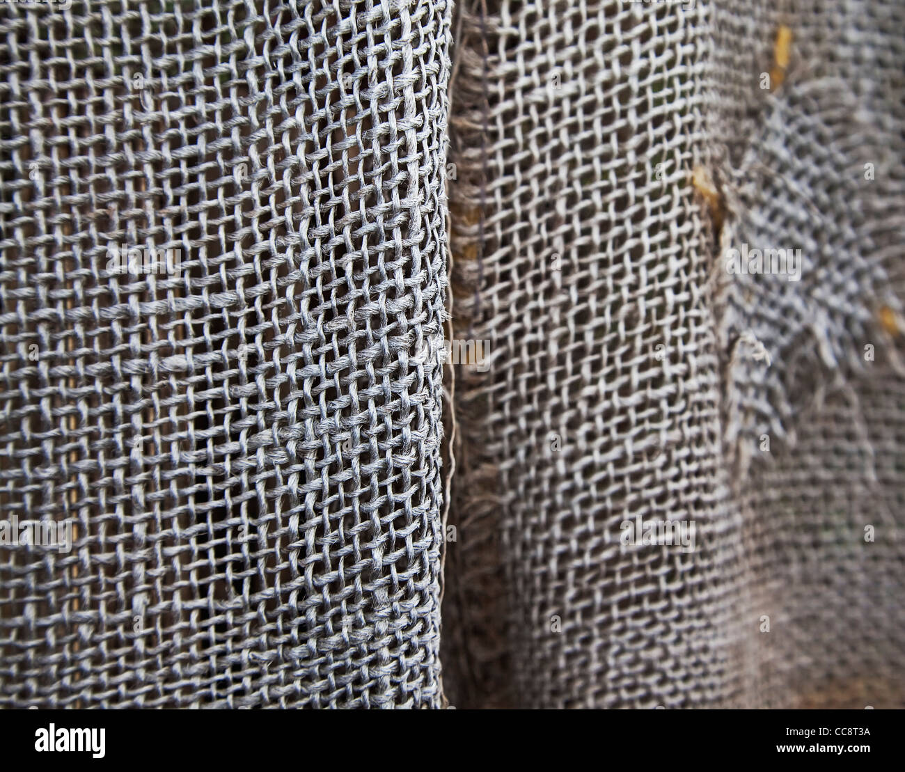 An old wool cloth material isolated on a white background Stock