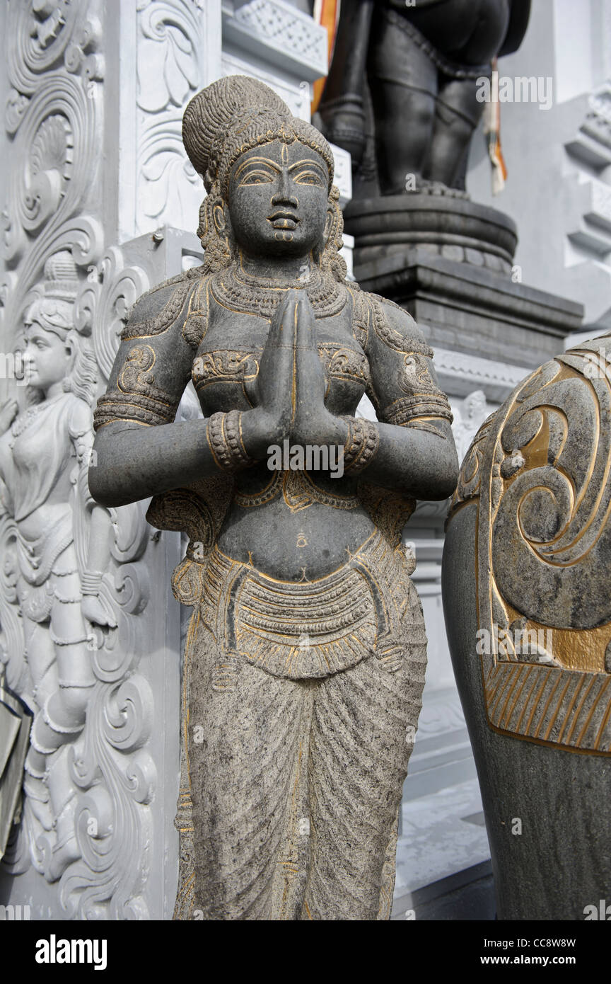 Female statue at Sri Senpaga Vinayagar Temple, Singapore Stock ...