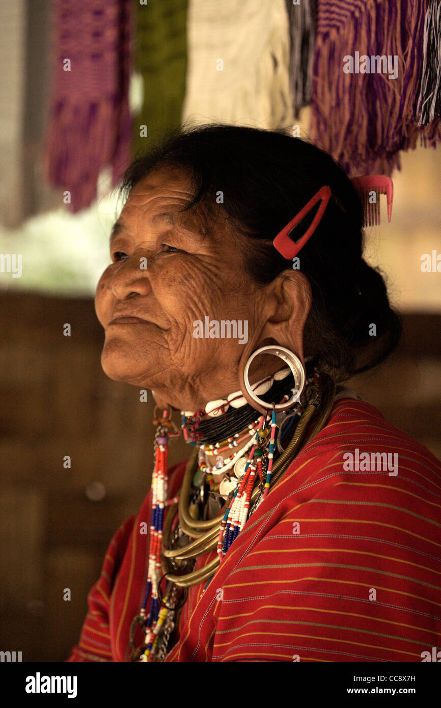 Woman of the Karen Bigear Hilltribe Stock Photo